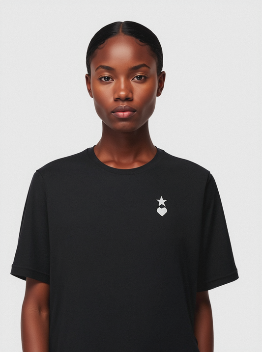 AUNO Black & White Womens T-Shirt - AUNO