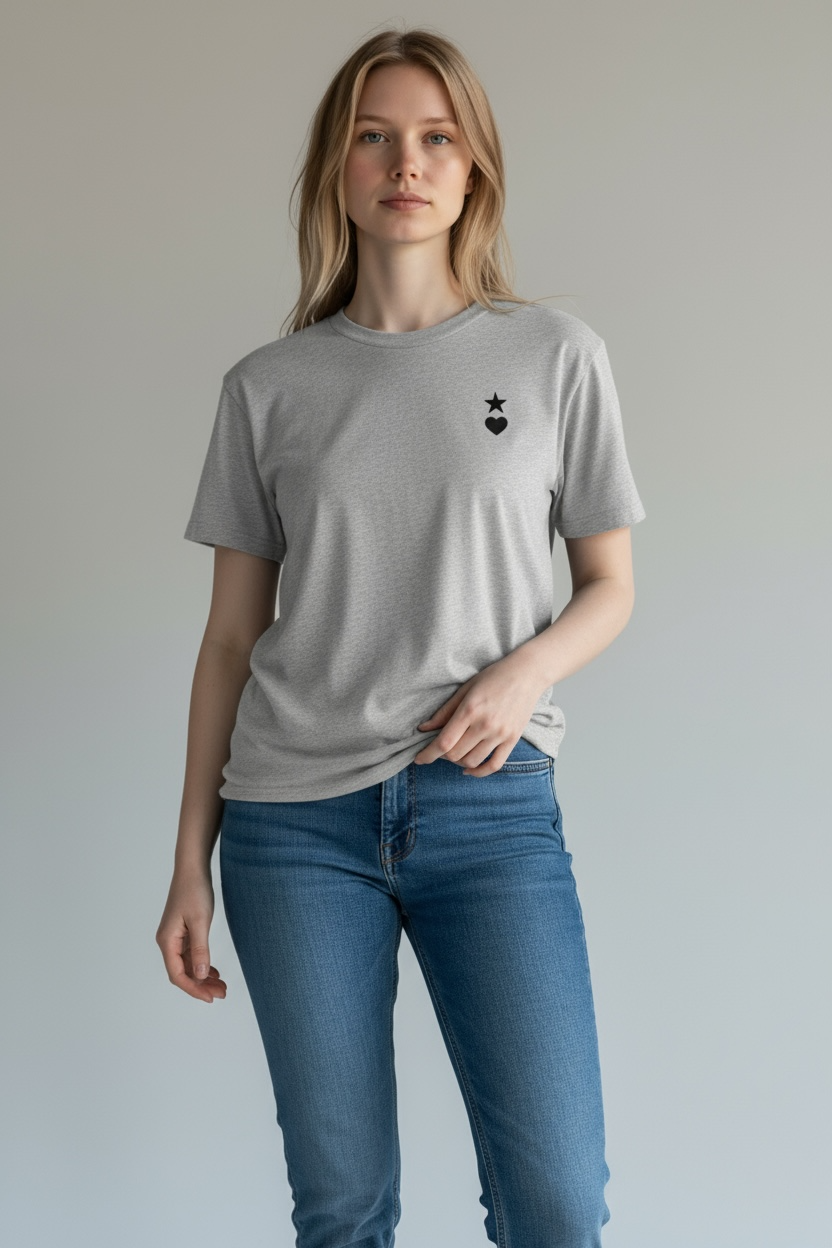 AUNO Atlethic Heather & Black Womens T-Shirt - AUNO