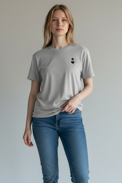 AUNO Atlethic Heather & Black Womens T-Shirt - AUNO