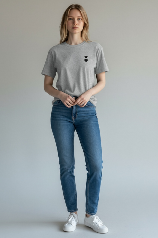 AUNO Atlethic Heather & Black Womens T-Shirt - AUNO