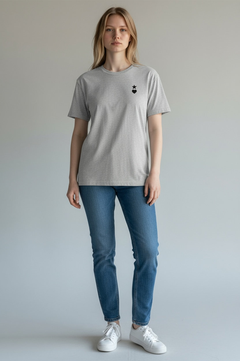 AUNO Atlethic Heather & Black Womens T-Shirt - AUNO