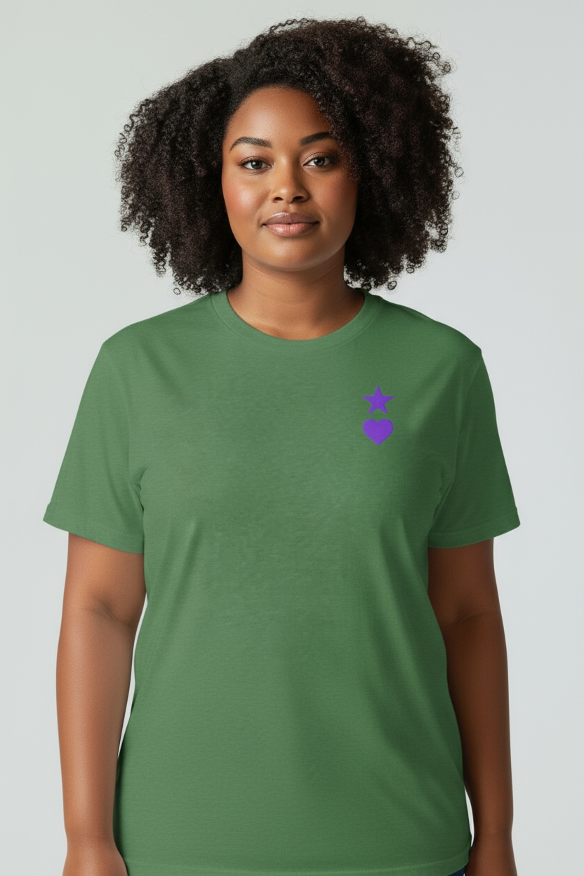 AUNO Green & Purple Womens T-Shirt - AUNO