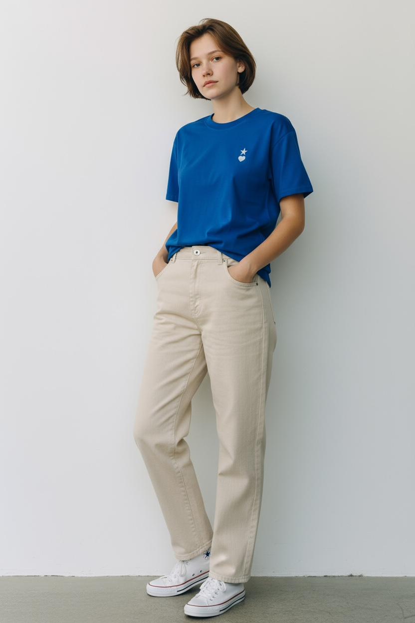 AUNO Team Royal & White Womens T-Shirt - AUNO