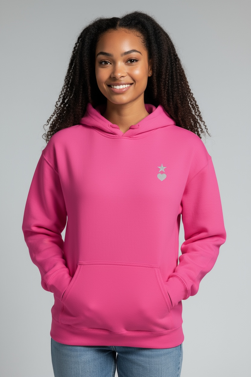 AUNO Heliconia & White Womens Hoodie - AUNO