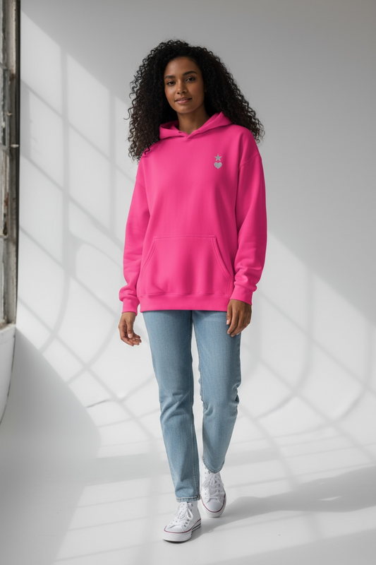 AUNO Heliconia & White Womens Hoodie - AUNO