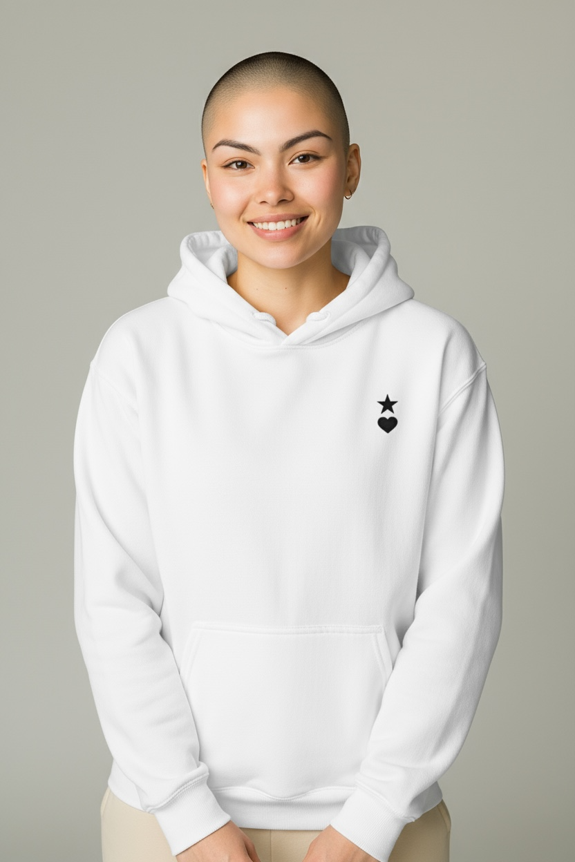 AUNO White & Black Womens Hoodie - AUNO
