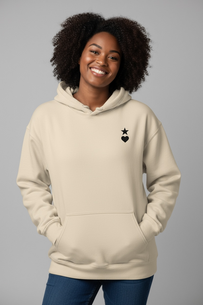 AUNO Sand & Black Womens Hoodie - AUNO