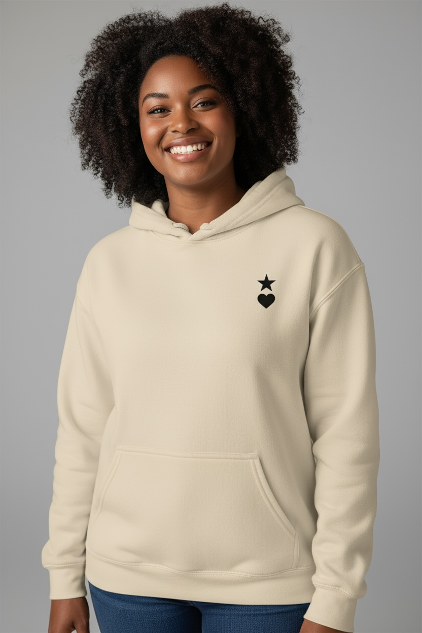 AUNO Sand & Black Womens Hoodie - AUNO