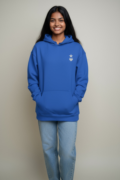 AUNO Royal & White Womens Hoodie - AUNO