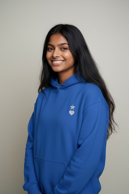 AUNO Royal & White Womens Hoodie - AUNO