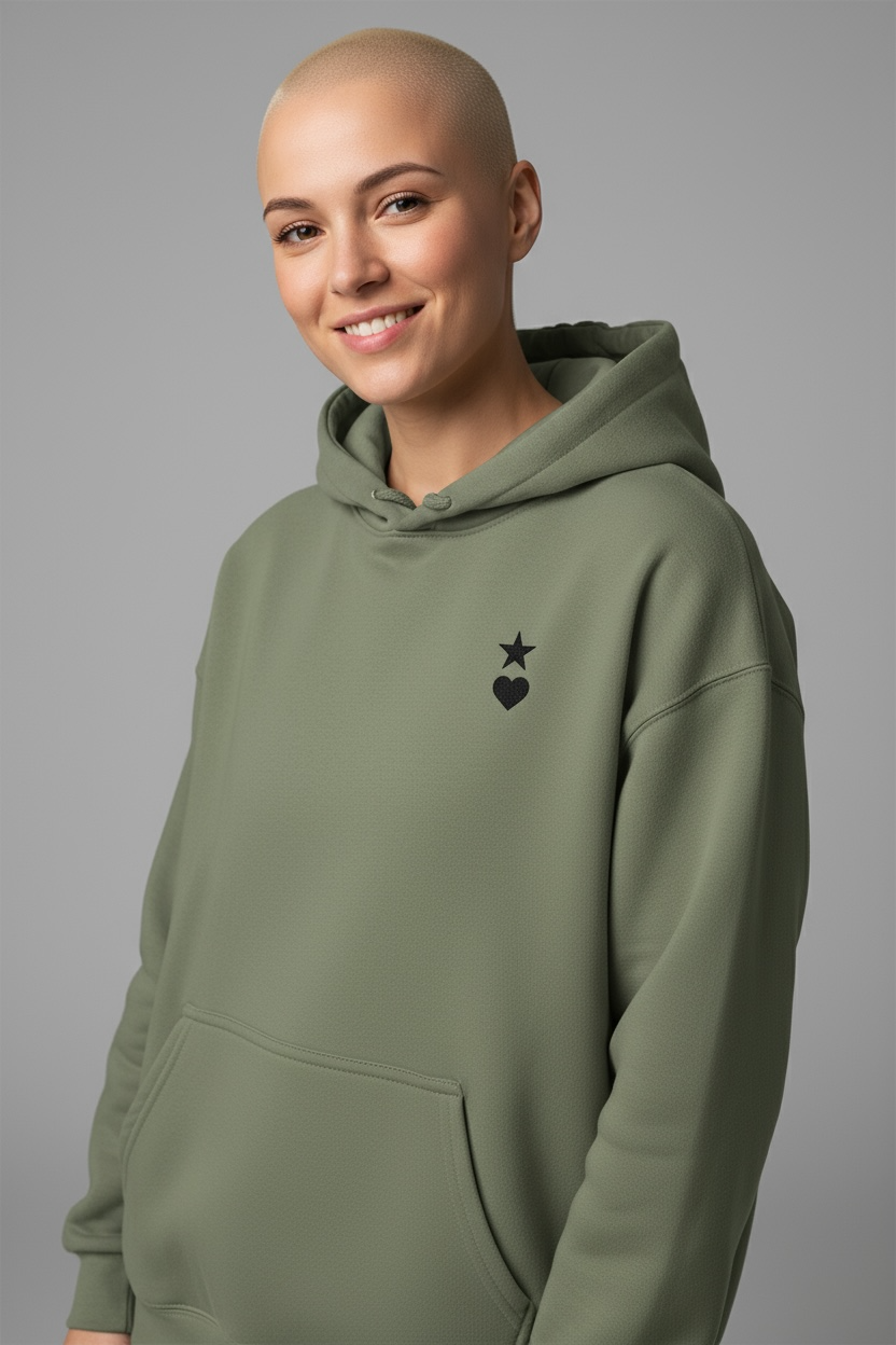 AUNO Military Green & Black Womens Hoodie - AUNO