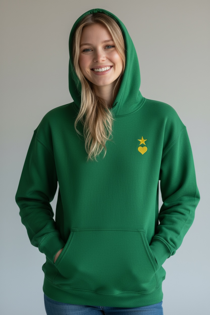 AUNO Irish Green & Yellow Womens Hoodie - AUNO