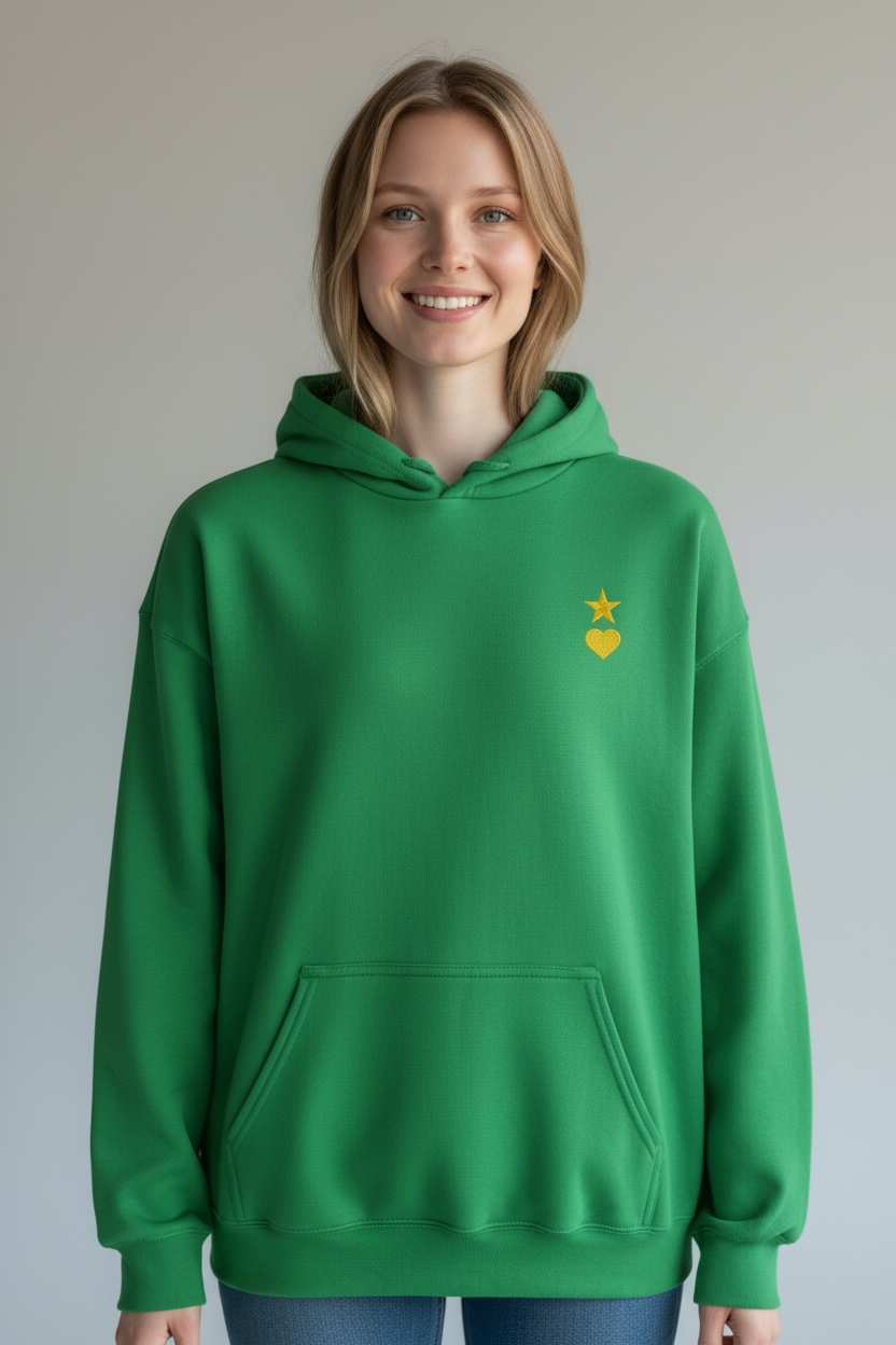 AUNO Irish Green & Yellow Womens Hoodie - AUNO