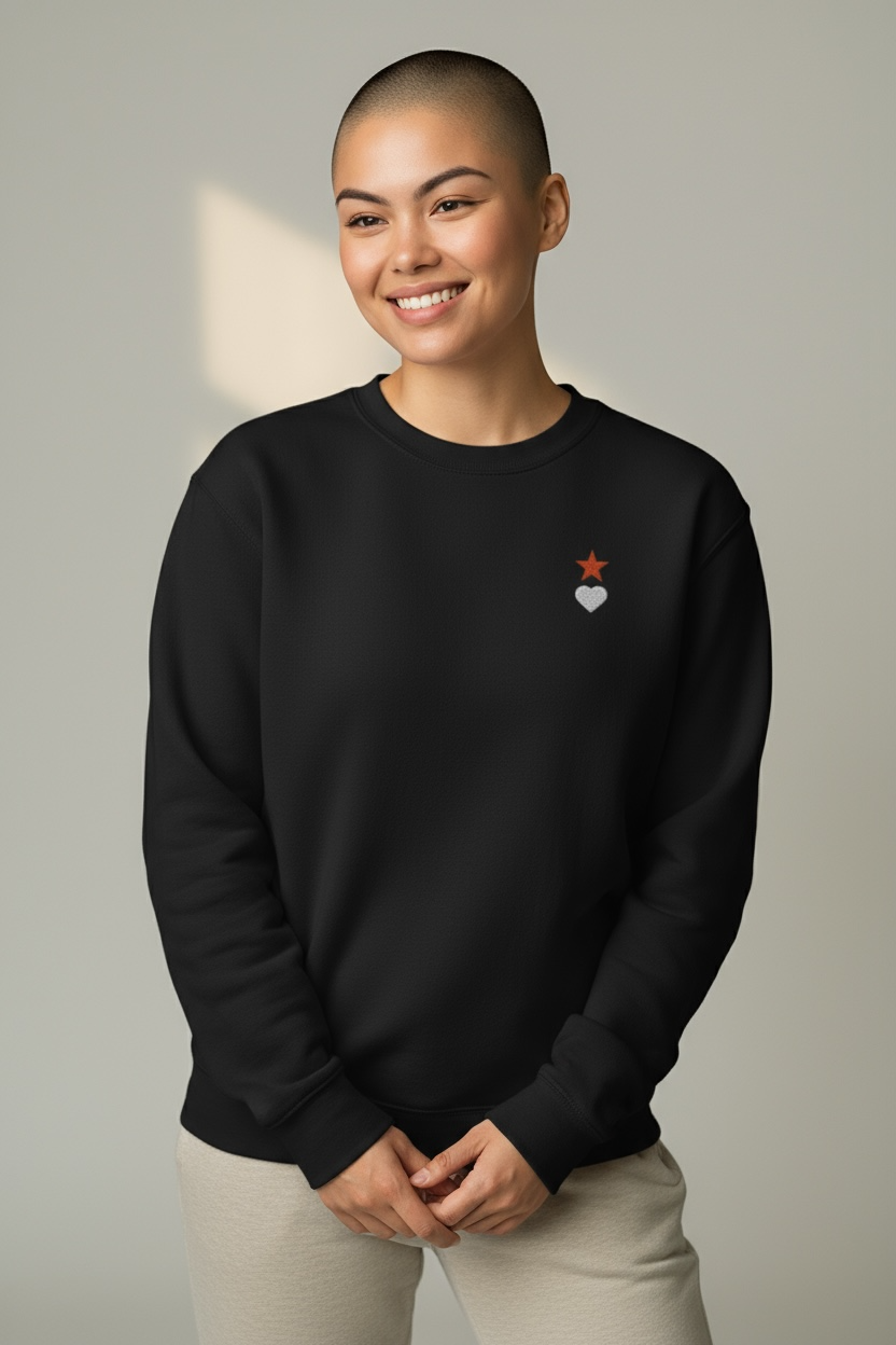 AUNO Black Womens Premium Sweatshirt - AUNO