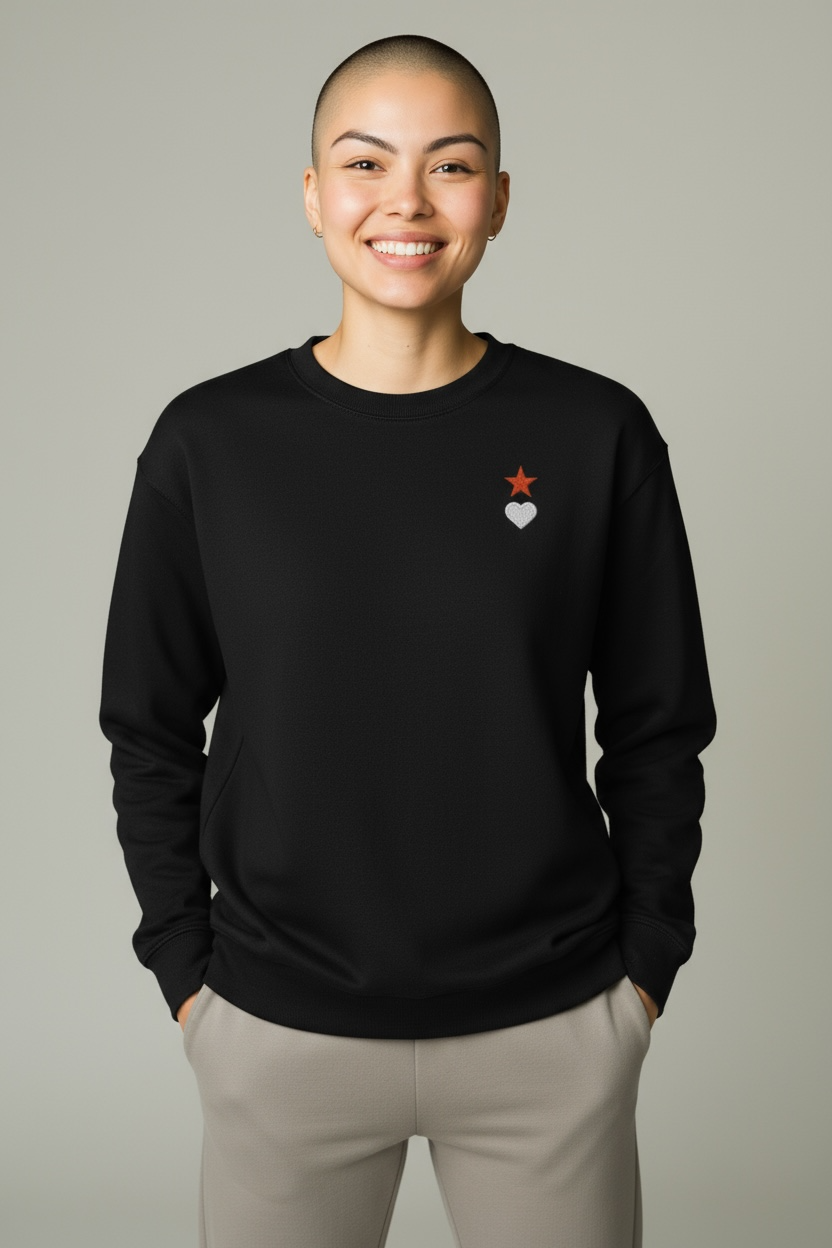 AUNO Black Womens Premium Sweatshirt - AUNO