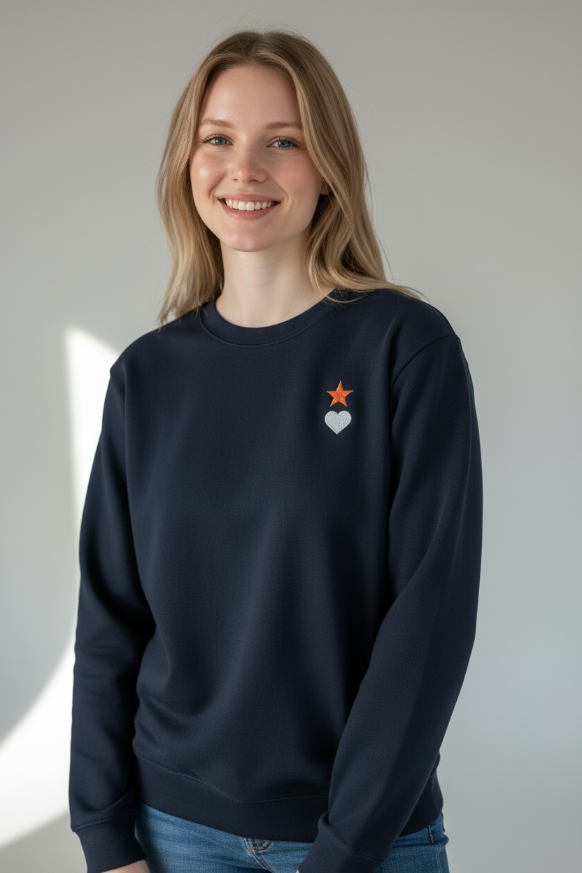 AUNO Navy Blazer Womens Premium Sweatshirt - AUNO