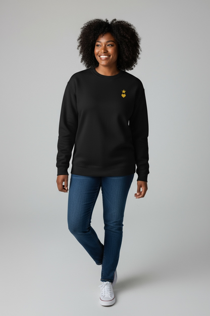 AUNO Black & Yellow Womens Premium Sweatshirt - AUNO