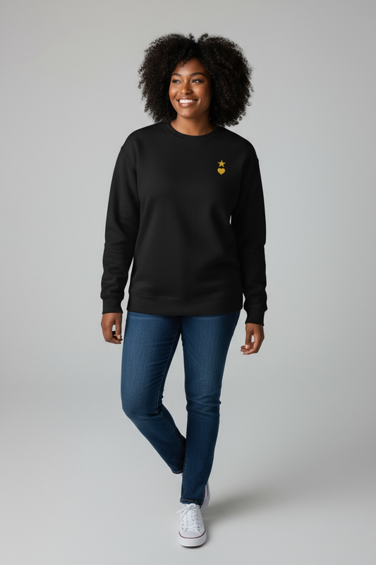 AUNO Black & Yellow Womens Premium Sweatshirt - AUNO