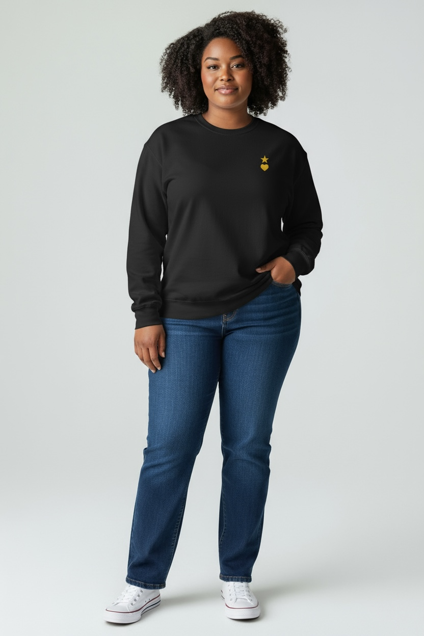 AUNO Black & Yellow Womens Premium Sweatshirt - AUNO