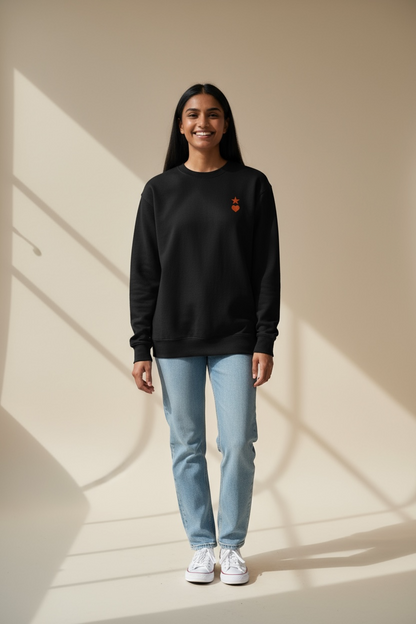 AUNO Black & Orange Womens Premium Sweatshirt - AUNO