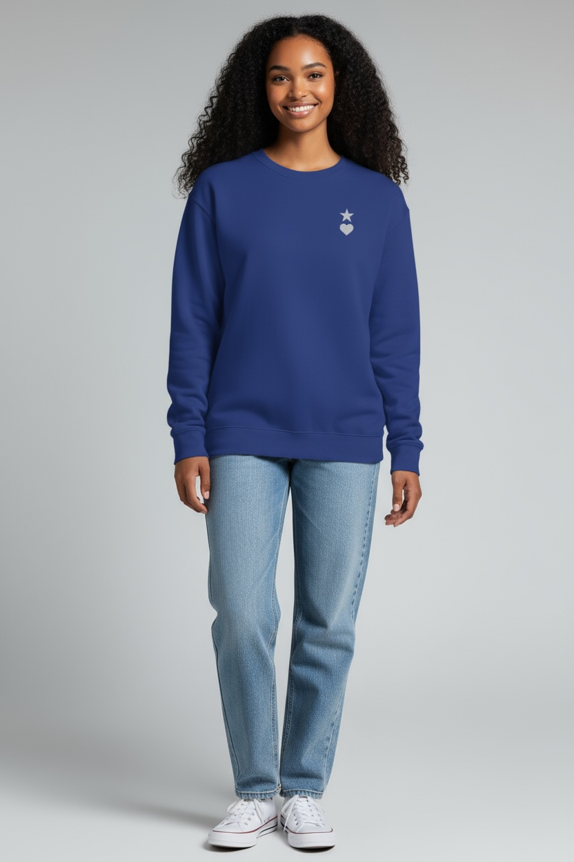 AUNO Team Royal & White Womens Premium Sweatshirt - AUNO