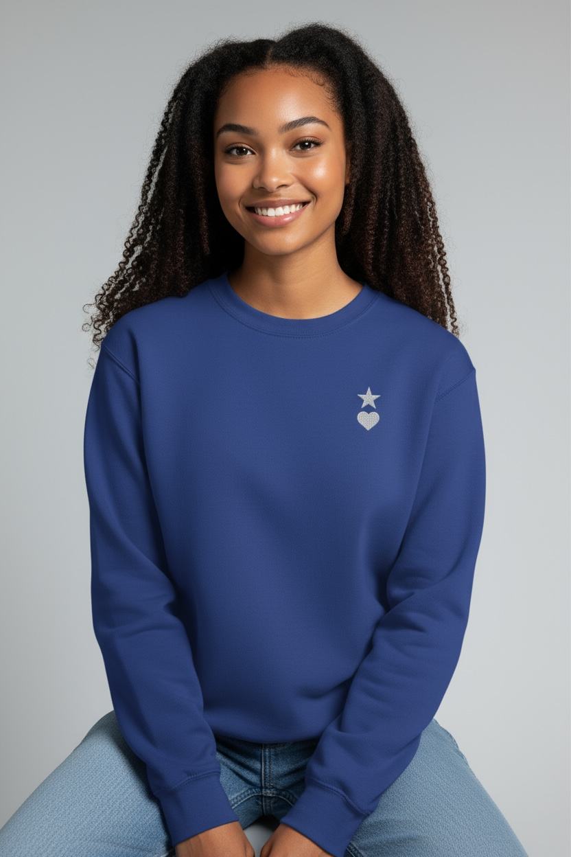 AUNO Team Royal & White Womens Premium Sweatshirt - AUNO