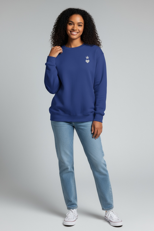 AUNO Team Royal & White Womens Premium Sweatshirt - AUNO