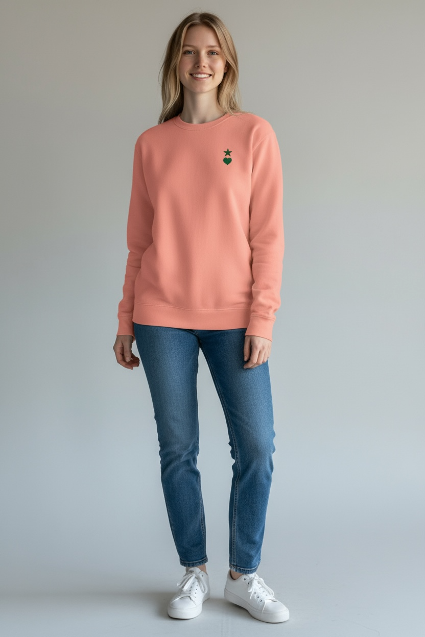 AUNO Dusty Rose Womens Premium Sweatshirt - AUNO