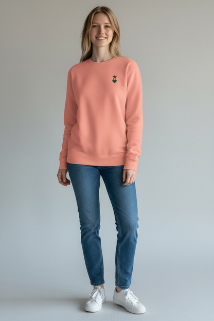 AUNO Dusty Rose Womens Premium Sweatshirt - AUNO