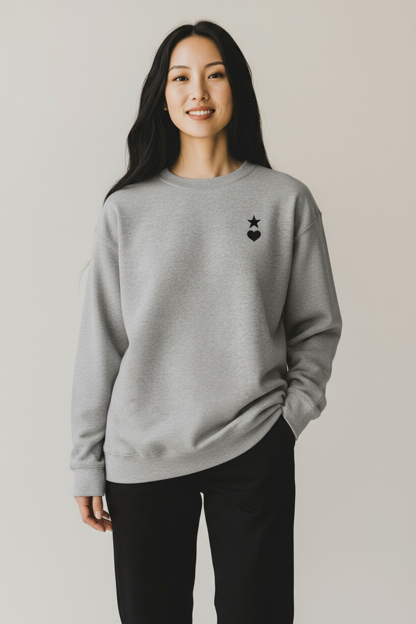 AUNO Carbon Grey Womens Premium Sweatshirt - AUNO