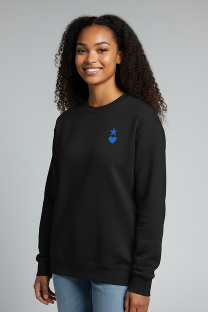 AUNO Black & Blue Womens Premium Sweatshirt - AUNO