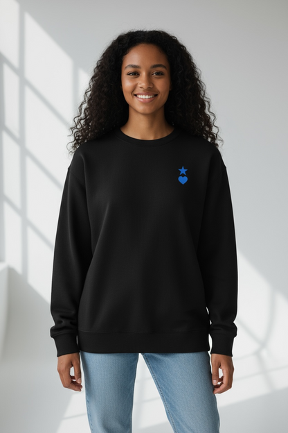 AUNO Black & Blue Womens Premium Sweatshirt - AUNO