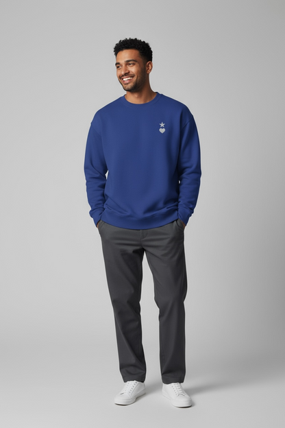 AUNO Team Royal & White Premium Mens Sweatshirt - AUNO