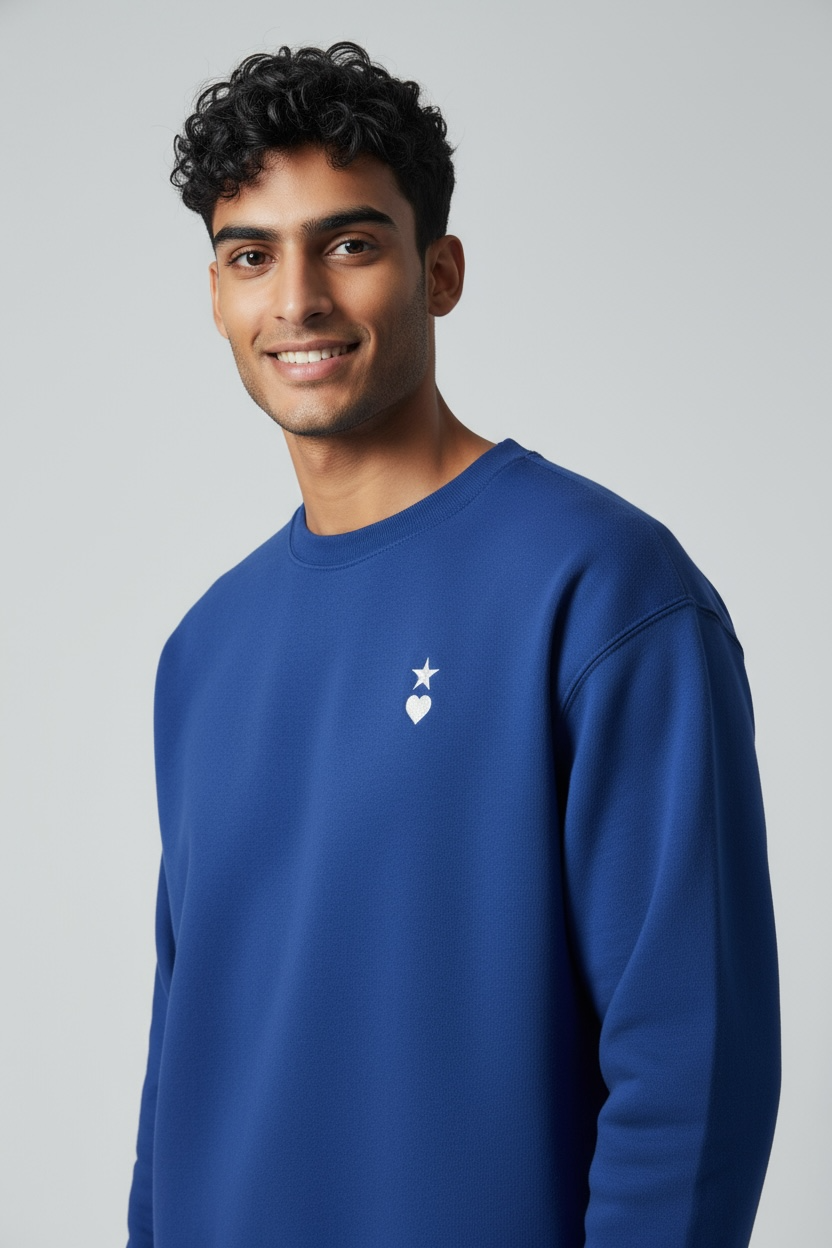 AUNO Team Royal & White Premium Mens Sweatshirt - AUNO