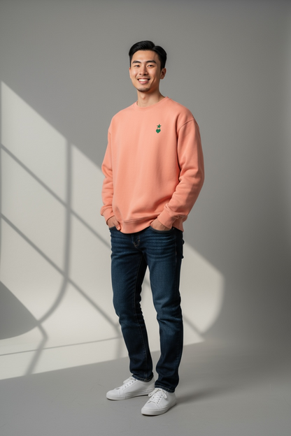 AUNO Dust Rose Premium Mens Sweatshirt - AUNO