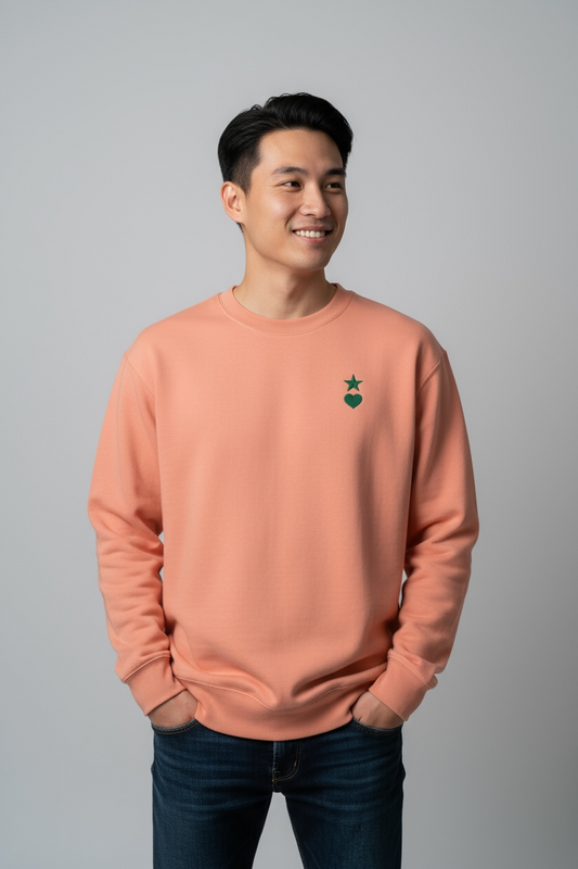 AUNO Dust Rose Premium Mens Sweatshirt - AUNO