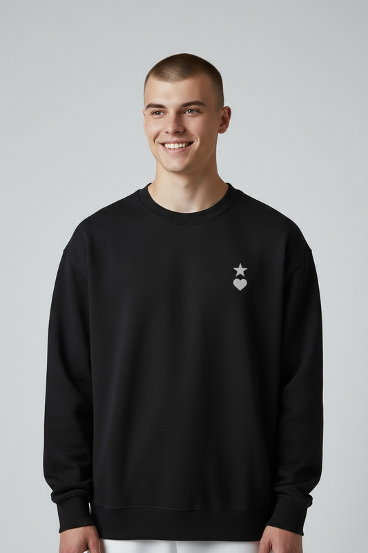 AUNO Black & White Premium Mens Sweatshirt - AUNO