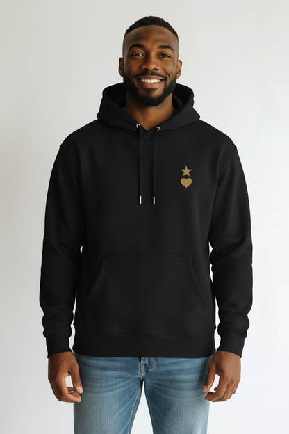 AUNO Black & Gold Organic Mens Hoodie - AUNO