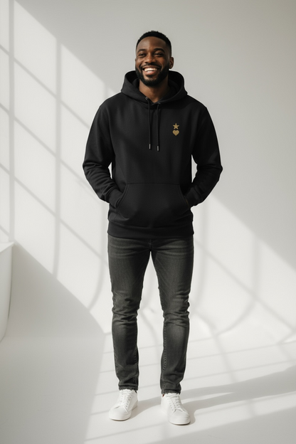 AUNO Black & Gold Organic Mens Hoodie - AUNO