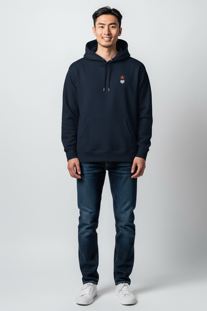 AUNO Navy Blue Organic Mens Hoodie - AUNO