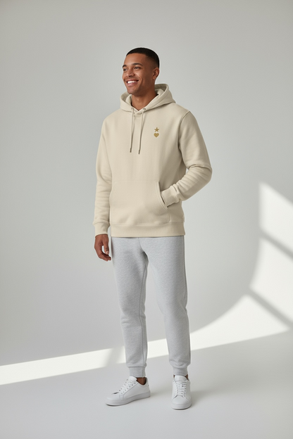 AUNO Desert Dust & Gold Organic Mens Hoodie - AUNO