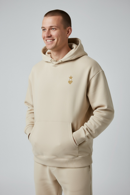 AUNO Desert Dust & Gold Organic Mens Hoodie - AUNO