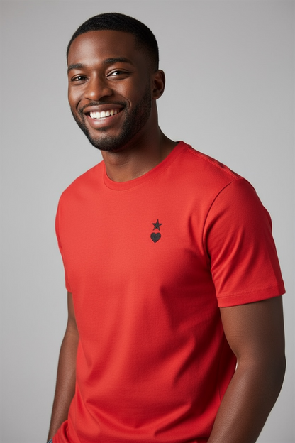 AUNO Red & Black Mens T-Shirt - AUNO