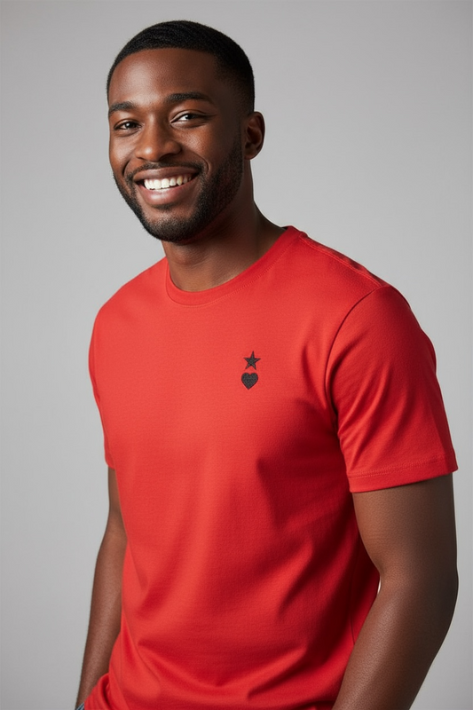 AUNO Red & Black Mens T-Shirt - AUNO