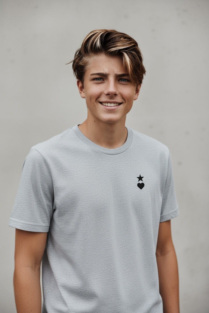 AUNO Atlethic Heather & Black Mens T-Shirt - AUNO