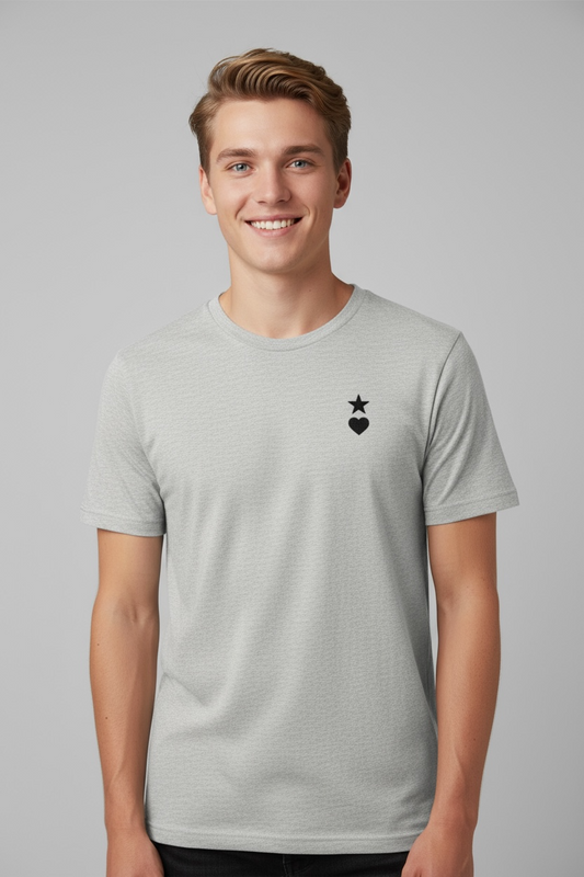 AUNO Atlethic Heather & Black Mens T-Shirt - AUNO