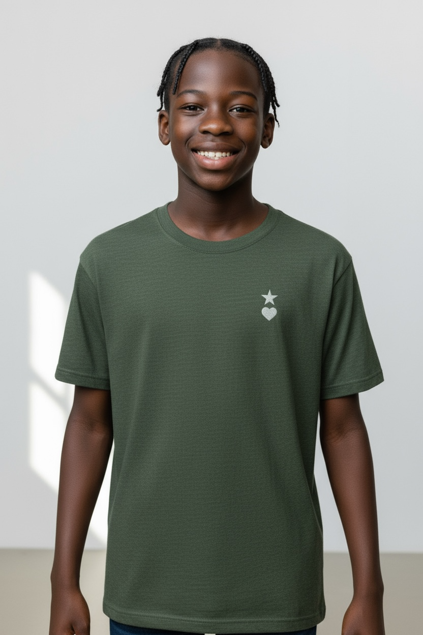 AUNO Forest Green & White Mens T-Shirt - AUNO