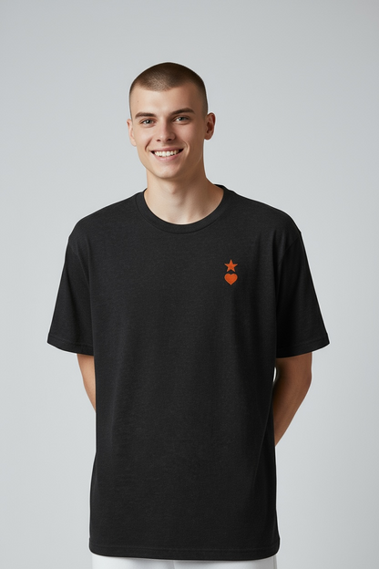 AUNO Heather Black & Red Men's T-Shirt - AUNO