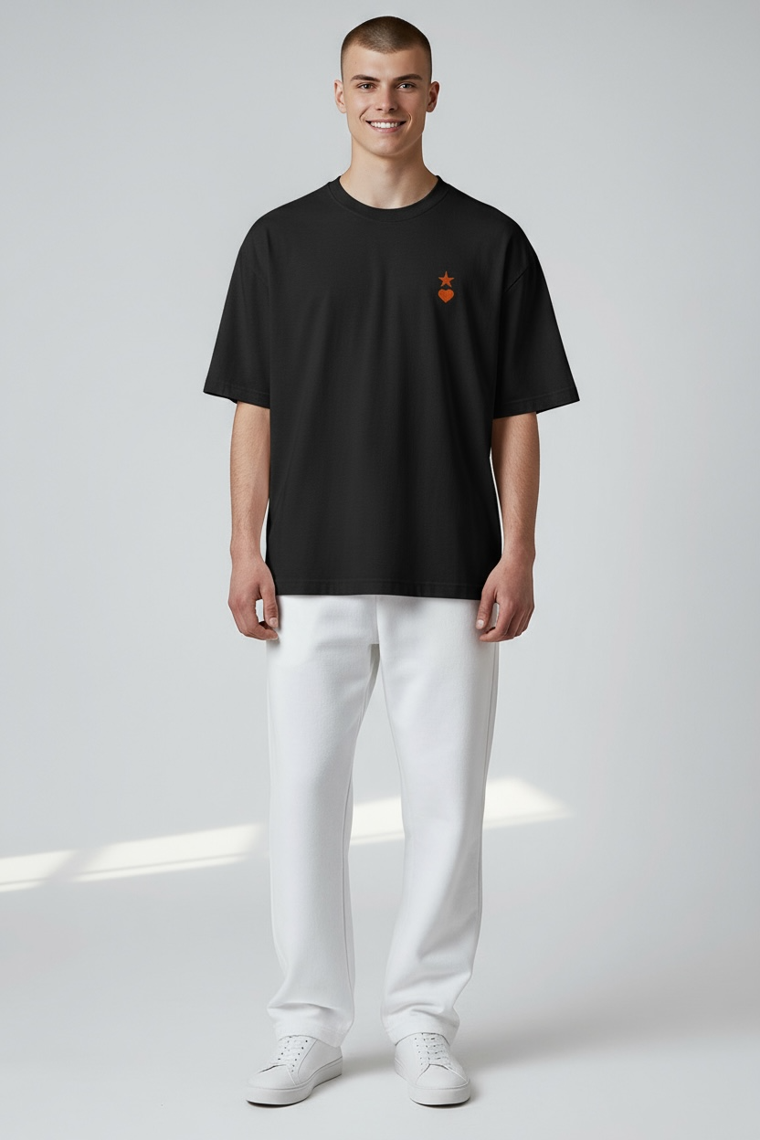 AUNO Heather Black & Red Men's T-Shirt - AUNO