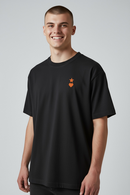 AUNO Heather Black & Red Men's T-Shirt - AUNO